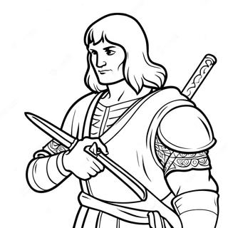 Leonardo With Sword Coloring Page 27504-25055