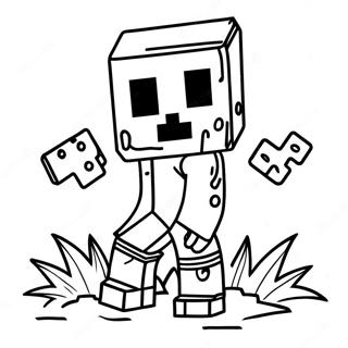 Minecraft Zombie Coloring Page 27533-25067