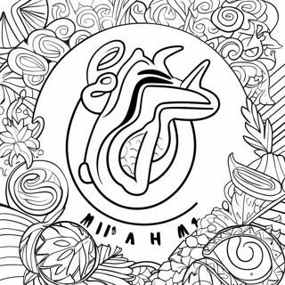 Miami Heat Logo Coloring Page 27543-25075