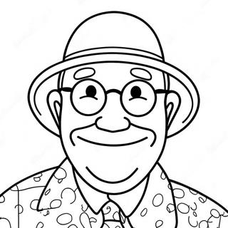 Funny Happy Birthday Grandpa Coloring Page 27574-25101