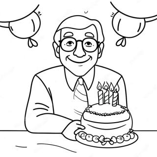 Funny Happy Birthday Grandpa Coloring Page 27574-25102