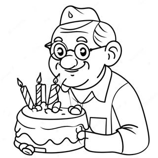 Funny Happy Birthday Grandpa Coloring Page 27574-25103