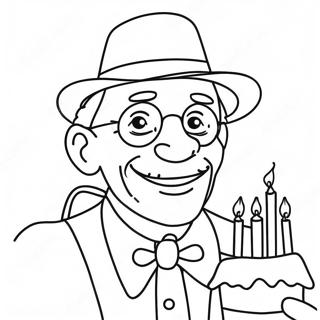 Funny Happy Birthday Grandpa Coloring Page 27574-25104