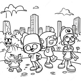 Lively Big City Greens Park Scene Coloring Page 2758-2245