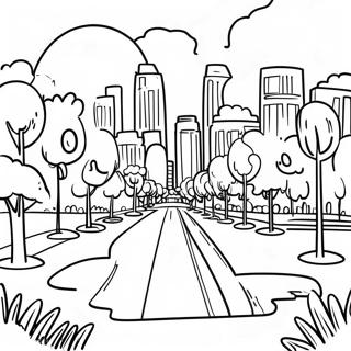 Lively Big City Greens Park Scene Coloring Page 2758-2246