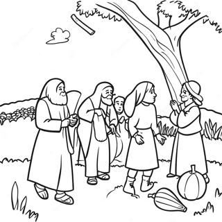 Shavuot Harvest Scene Coloring Page 27624-25141