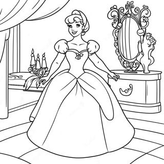 Enchanting Cinderella Coloring Page 27634-25151