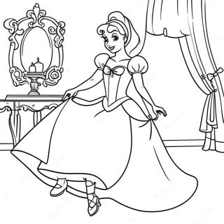 Enchanting Cinderella Coloring Page 27634-25152