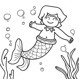 Merman Underwater Adventure Coloring Page 27643-25154