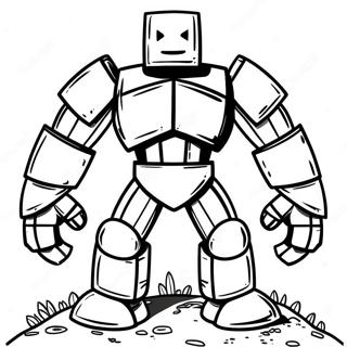 Iron Golem Minecraft Coloring Pages