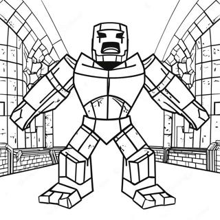 Iron Golem Minecraft Coloring Page 27663-25170