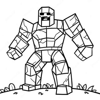 Iron Golem Minecraft Coloring Page 27663-25171