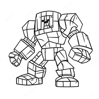 Iron Golem Minecraft Coloring Page 27663-25172