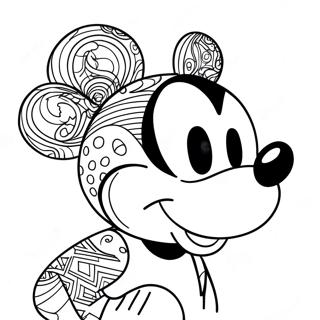 Mickey Mouse Face Coloring Page 27673-25178