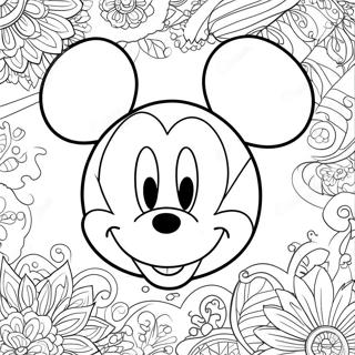 Mickey Mouse Face Coloring Page 27673-25179