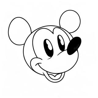 Mickey Mouse Face Coloring Page 27673-25180