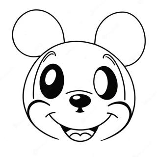 Happy Mickey Mouse Face Coloring Page 27674-25182