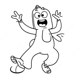 Funny Peely Dancing Coloring Page 27684-25189