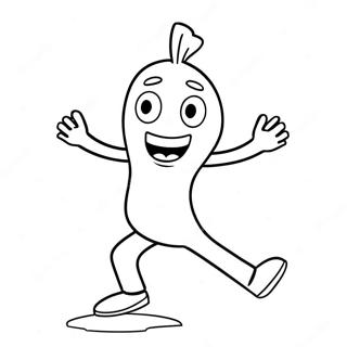 Funny Peely Dancing Coloring Page 27684-25190