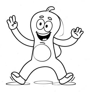 Funny Peely Dancing Coloring Page 27684-25191