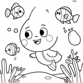 Pinkfong And Friends Underwater Adventure Coloring Page 2768-2253