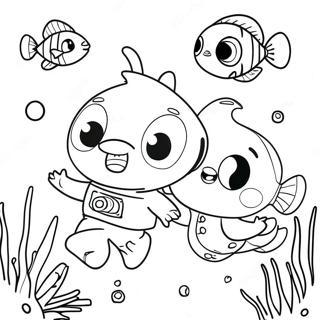 Pinkfong And Friends Underwater Adventure Coloring Page 2768-2255