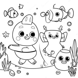 Pinkfong And Friends Underwater Adventure Coloring Page 2768-2256