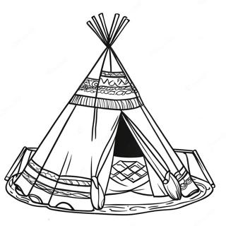 Teepee Coloring Page 27703-25202