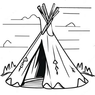 Teepee Coloring Page 27703-25203