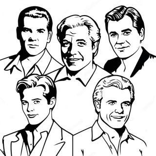 Famous Hollywood Actors Coloring Page 27724-25222