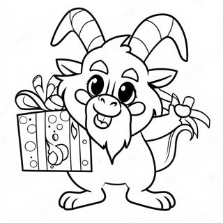 Playful Krampus With Gifts Coloring Page 27744-25237