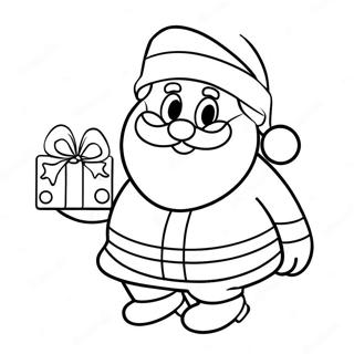 Jolly Santa With Gifts Coloring Page 27804-25286