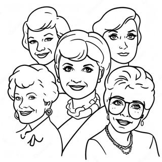 Sophisticated Golden Girls Coloring Page 27814-25293