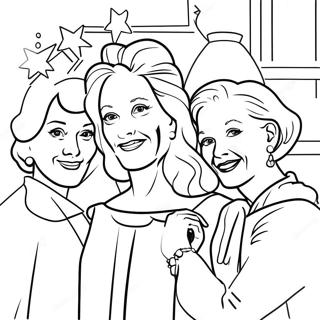 Sophisticated Golden Girls Coloring Page 27814-25294