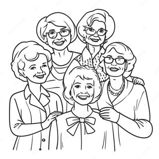 Sophisticated Golden Girls Coloring Page 27814-25295