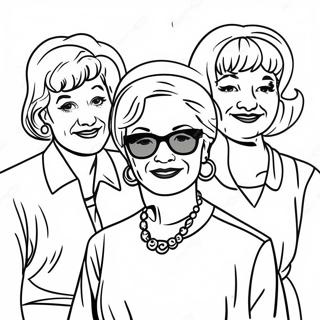 Sophisticated Golden Girls Coloring Page 27814-25296