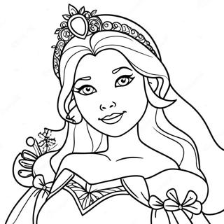 Sparkling Snow Princess Coloring Page 27824-25301