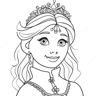 Sparkling Snow Princess Coloring Page 27824-25302