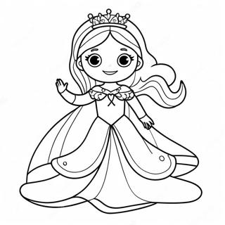 Sparkling Snow Princess Coloring Page 27824-25303