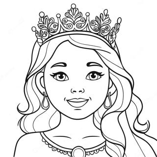 Sparkling Snow Princess Coloring Page 27824-25304