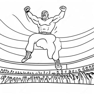 Wwe Wrestler Jumping On Opponent Coloring Page 27834-25311