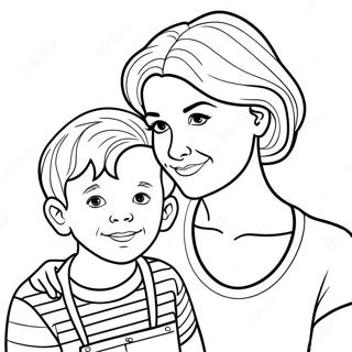 Mom And Son Coloring Page 27874-25330