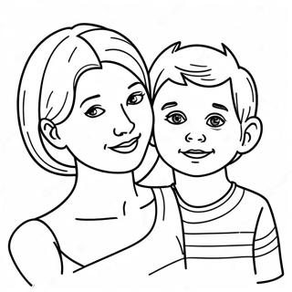 Mom And Son Coloring Page 27874-25331