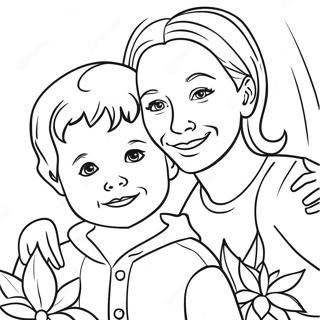 Mom And Son Coloring Page 27874-25332