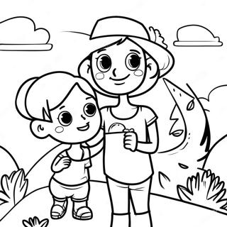 Adventurous Mom And Son Coloring Page 27875-25333