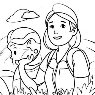 Adventurous Mom And Son Coloring Page 27875-25334