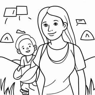 Adventurous Mom And Son Coloring Page 27875-25336