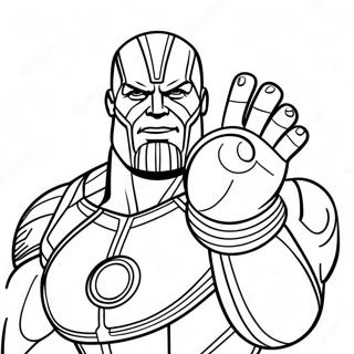 Thanos With Infinity Gauntlet Coloring Page 27885-25344