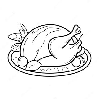 Cooked Turkey Coloring Page 27894-25346