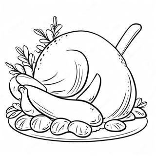 Cooked Turkey Coloring Page 27894-25347